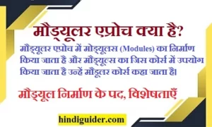 Read more about the article मौड्यूलर एप्रोच क्या है?, मौड्यूल निर्माण के पद, विशेषताएँ | Modular Approach in Hindi