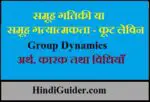  समूह गतिकी या समूह गत्यात्मकता – कूट लेविन, अर्थ, कारक तथा विधियाँ | Group Dynamics in Hindi
