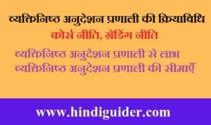 Read more about the article व्यक्तिनिष्ठ अनुदेशन प्रणाली की क्रियाविधि, लाभ, सीमाएँ | Mechanism Of Personalized Instruction in Hindi